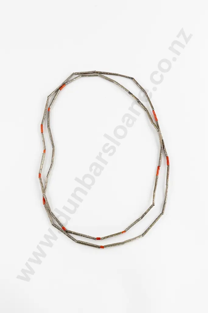 NZ Jeweller Lynn Kelly S/S and Red Coral Necklace Image 1++