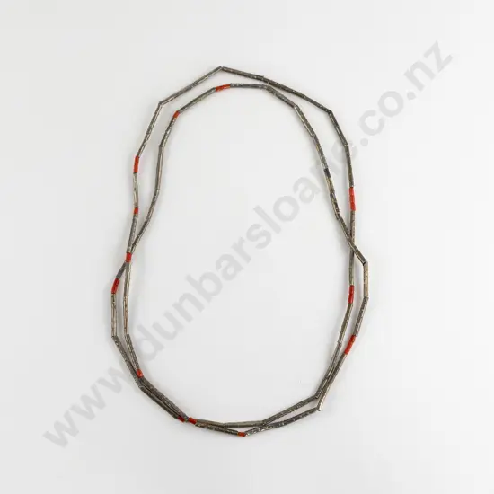 NZ Jeweller Lynn Kelly S/S and Red Coral Necklace