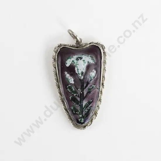 NZ C1890 Silver and Enamel Arts & Crafts Design Suffragette Pendant