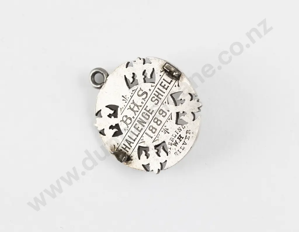 NZ S/S B.H.S Challenge Shield Brooch/Pendant Image 1++