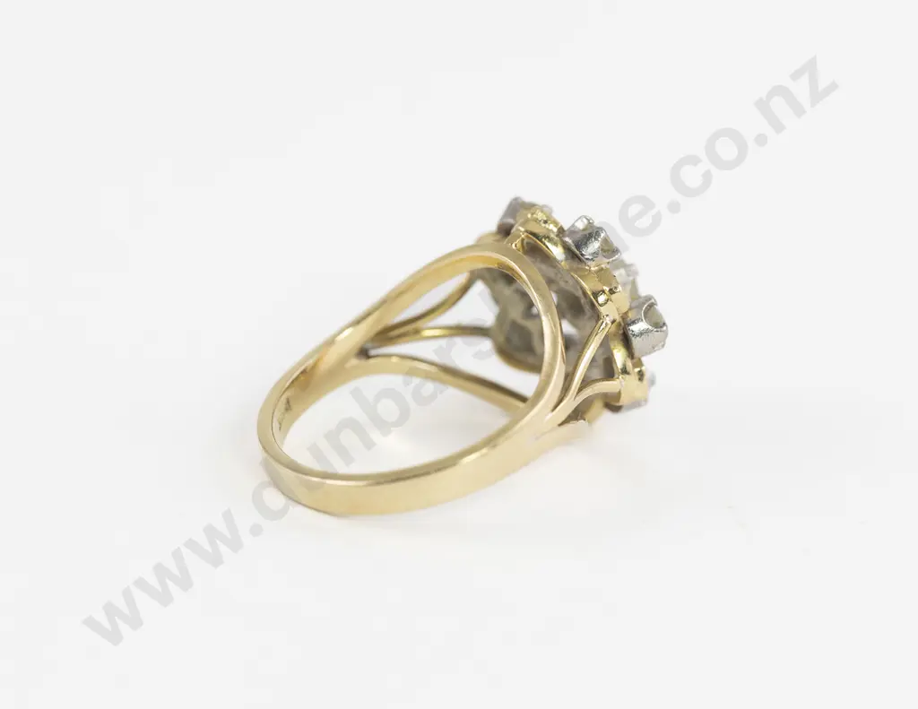 Mid C20th Seven Stone Diamond Cluster Ring Image 1++