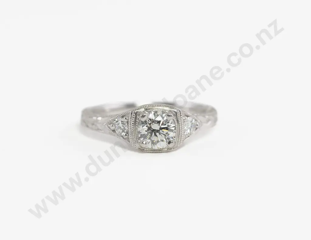 All Platinum Solitaire Diamond Ring Image 1++