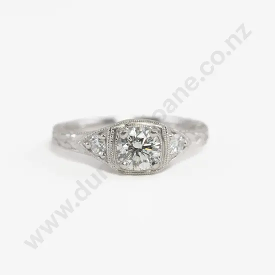 All Platinum Solitaire Diamond Ring