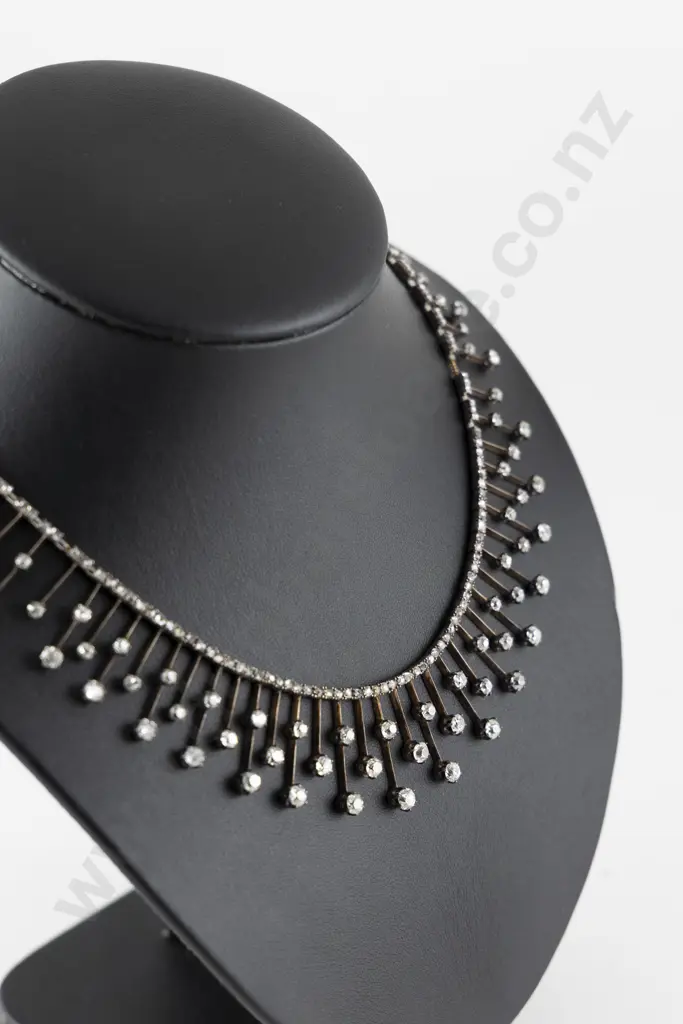 Early C20th 12-14ct and Silver 292stone Diamond Collar Necklace Image 1++
