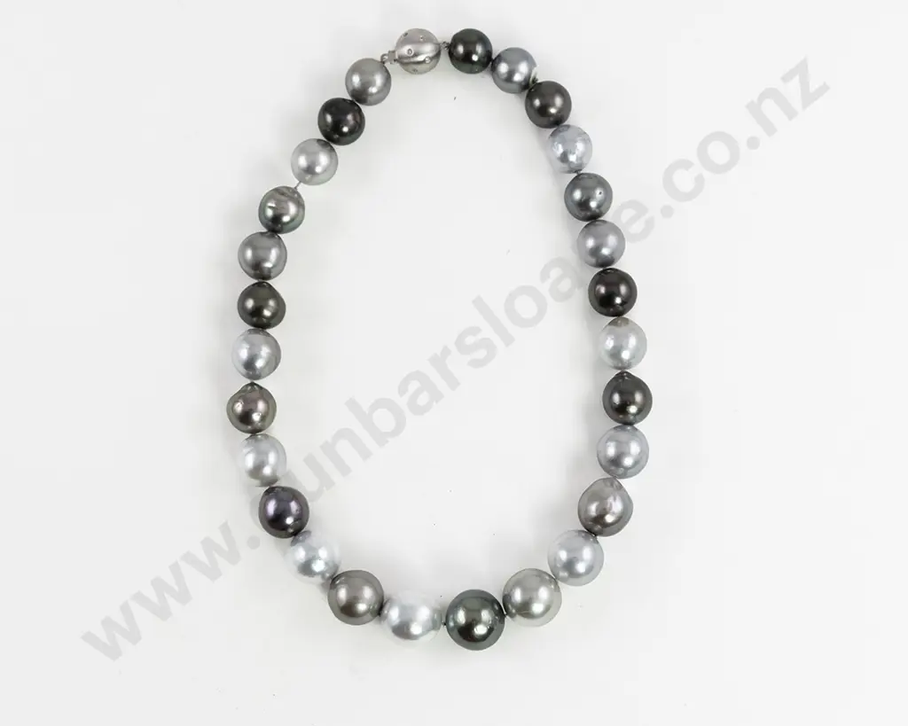 Single Strand Graduated South Seas Pearl Necklace Image 1++