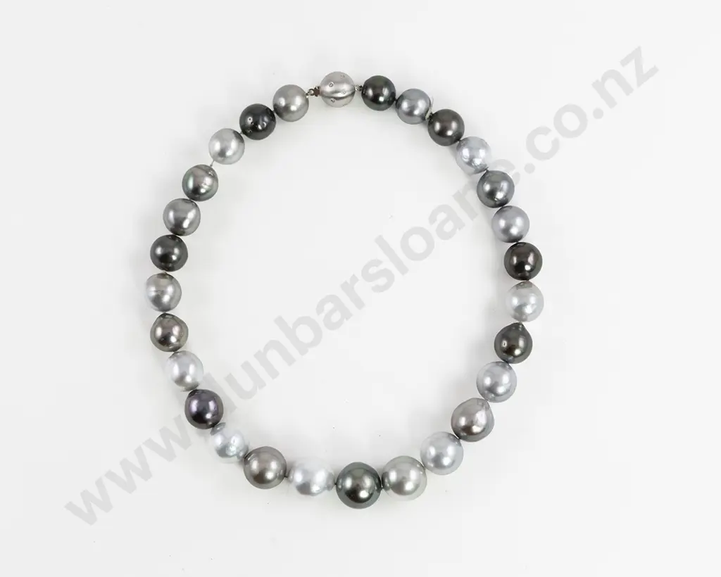 Single Strand Graduated South Seas Pearl Necklace Image 1++
