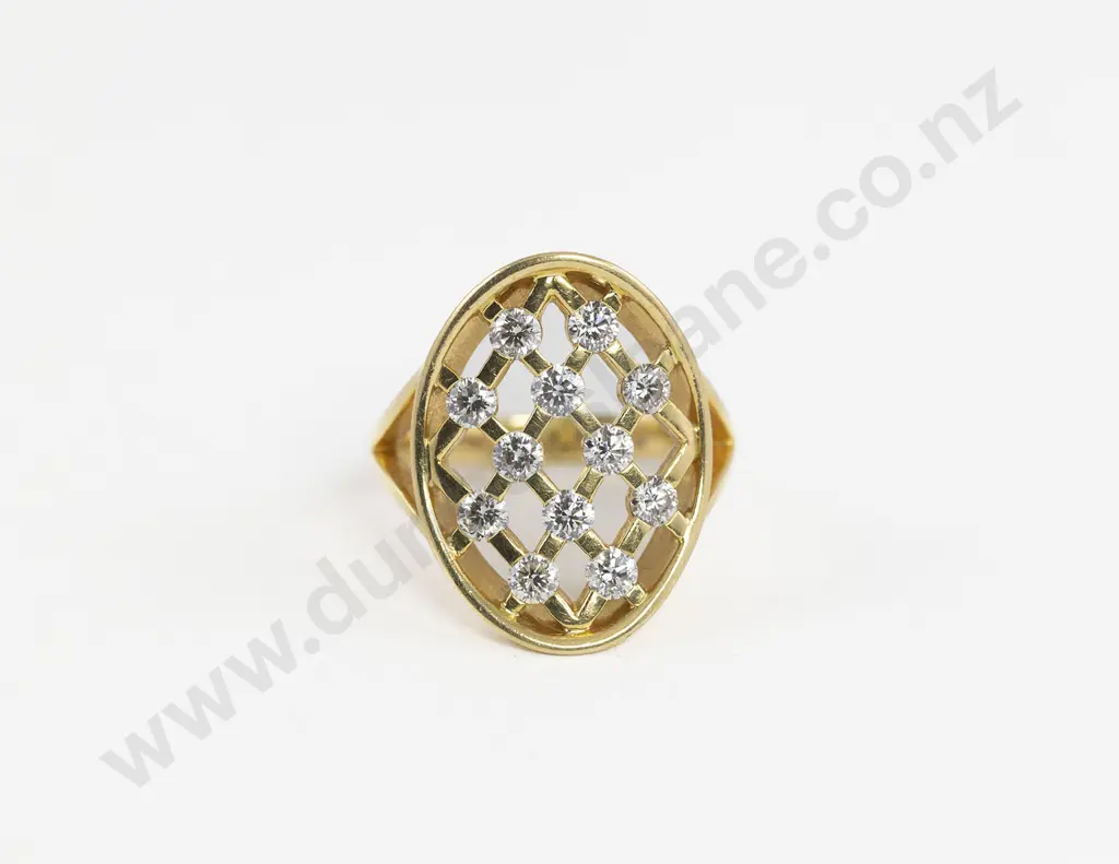 Village Goldsmith Wellington 18ct Twelve Stone Diamond Cluster Ring Image 1++