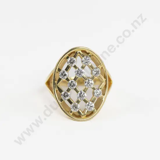 Village Goldsmith Wellington 18ct Twelve Stone Diamond Cluster Ring