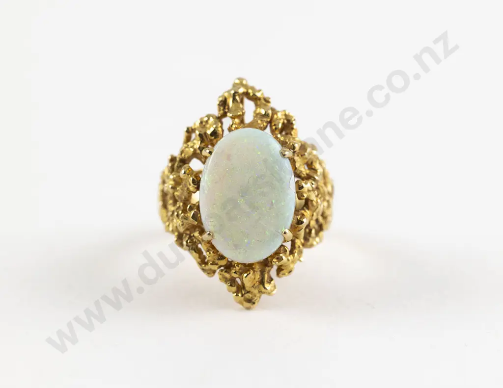 14ct Single Opal Dress Ring Image 1++