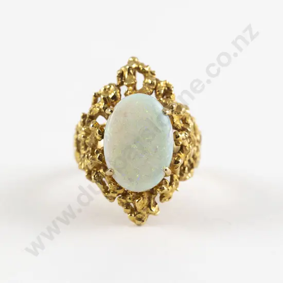 14ct Single Opal Dress Ring