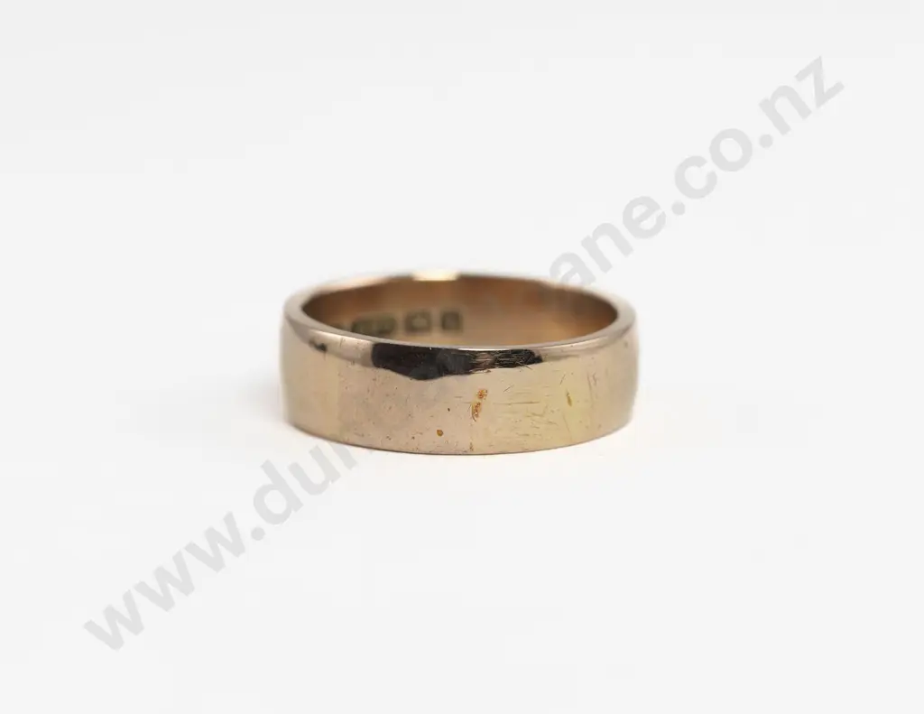 Victorian 15ct Wide Plain Rose Gold Wedding Band Image 1++