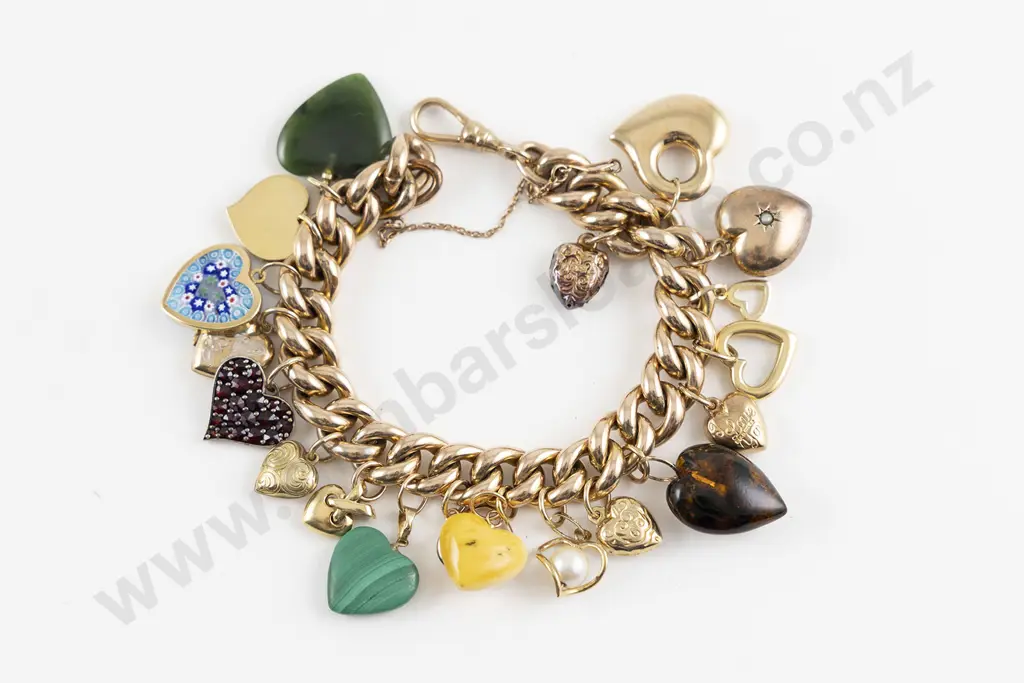 9ct Curb Link Charm Bracelet Image 1++