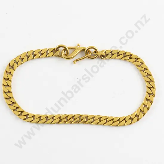 23ct Modern Flat Curb Link Bracelet