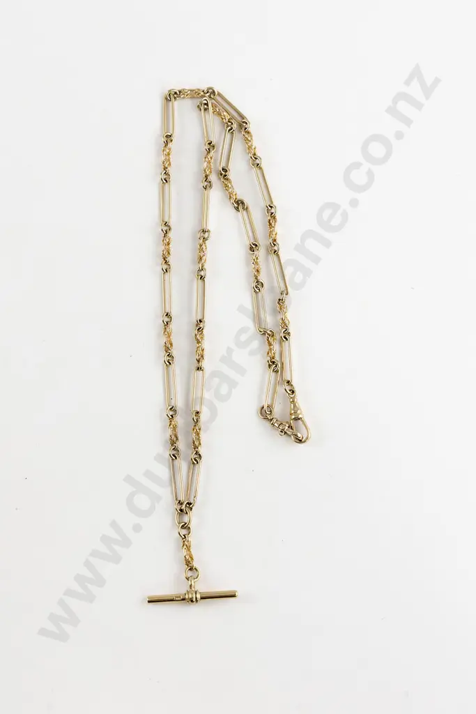 9ct Mixed Rail and Rope Link Neck Chain Image 1++
