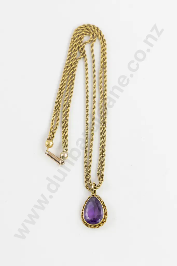 Victorian 15ct Double Rope Twist Neck Chain Image 1++
