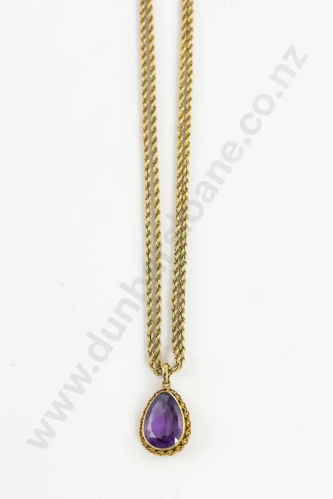 Victorian 15ct Double Rope Twist Neck Chain Image 1++