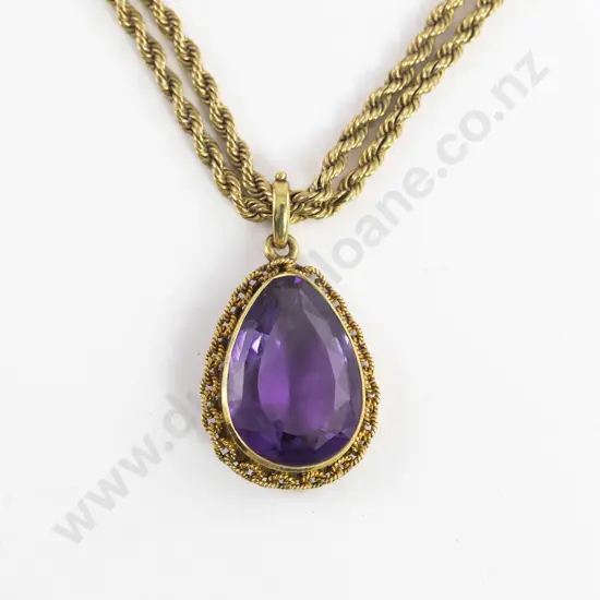 Victorian 15ct Double Rope Twist Neck Chain