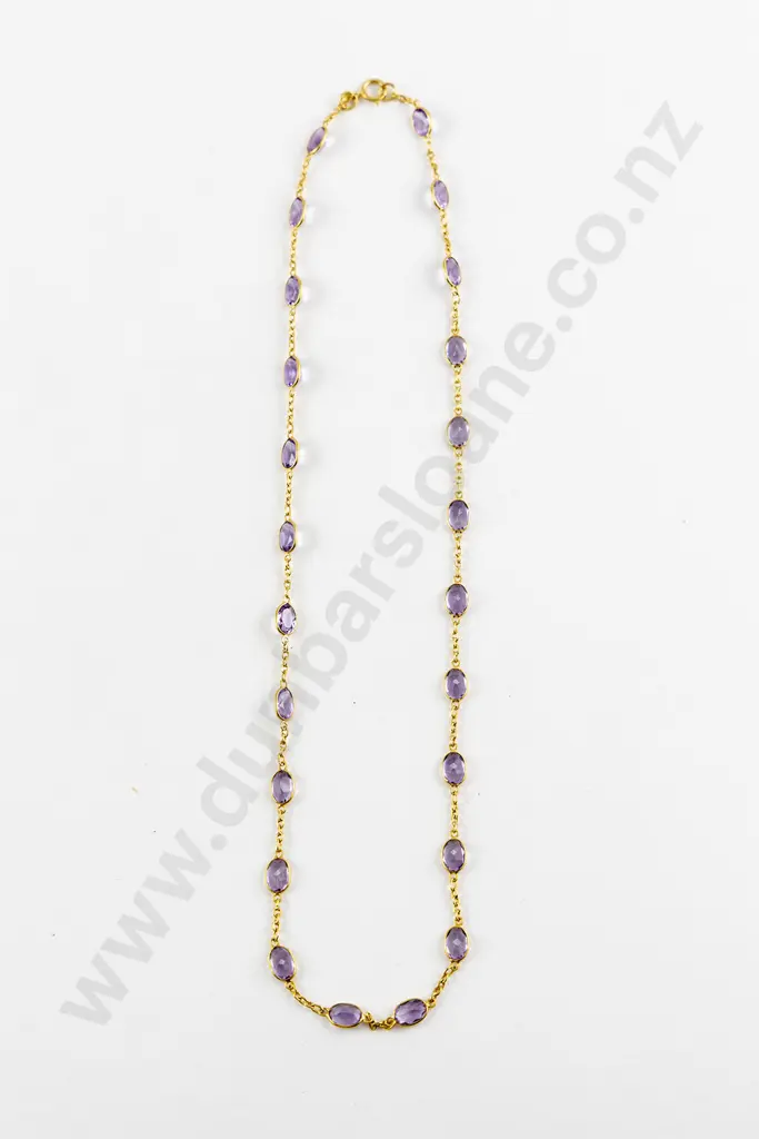 18ct Amethyst Neck Chain Image 1++