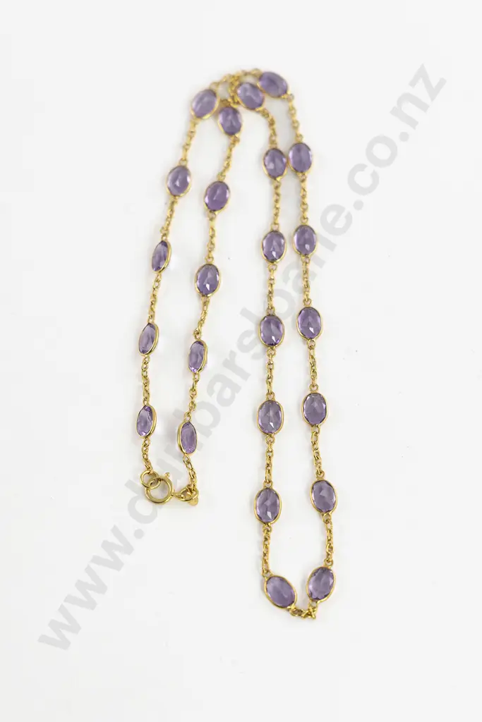 18ct Amethyst Neck Chain Image 1++