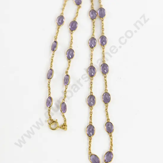 18ct Amethyst Neck Chain