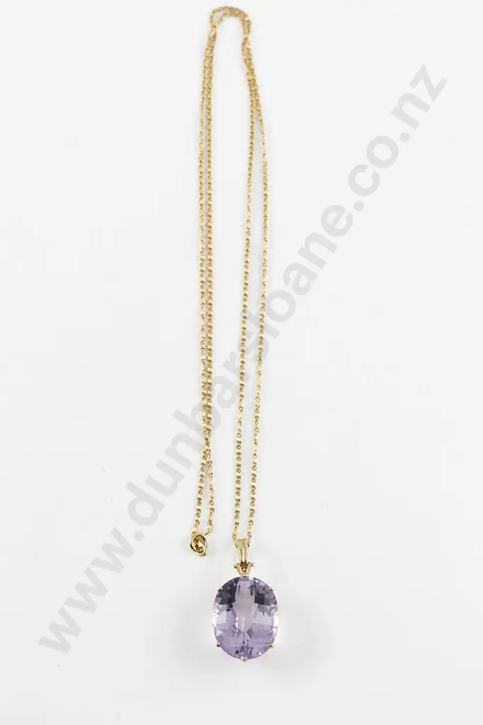 9ct Single Amethyst Pendant Image 1++