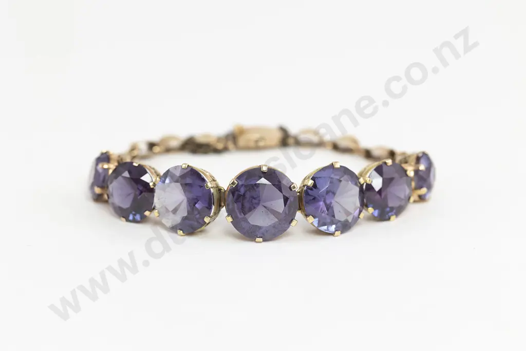 9ct Synthetic Alexandrite Bracelet Image 1++