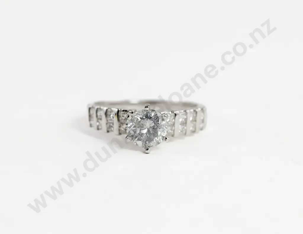 All Platinum Solitaire Diamond Ring Image 1++