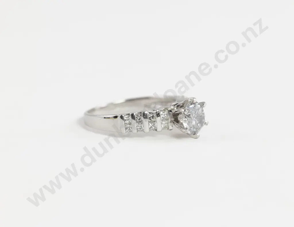All Platinum Solitaire Diamond Ring Image 1++