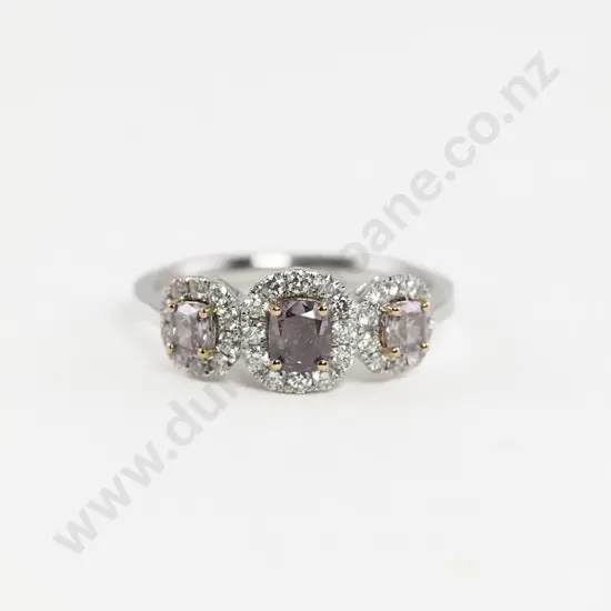18ct White Gold 35stone Fancy Diamond Cluster Ring