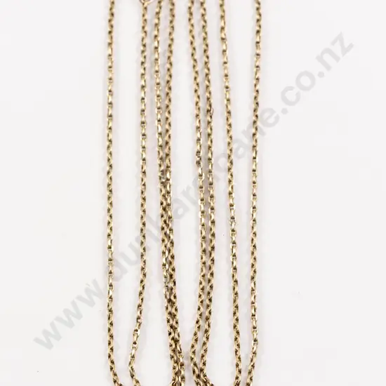 Victorian 9ct Trace Link Muff Chain