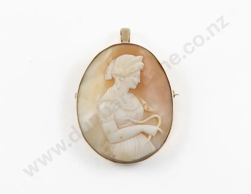 Victorian 9ct Framed Cameo Brooch/Pendant Image 1++