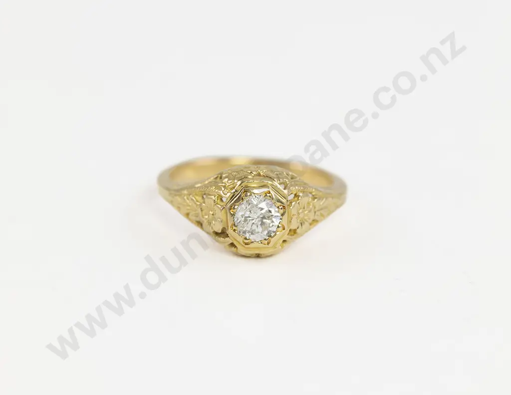 18ct Solitaire Diamond Ring Image 1++