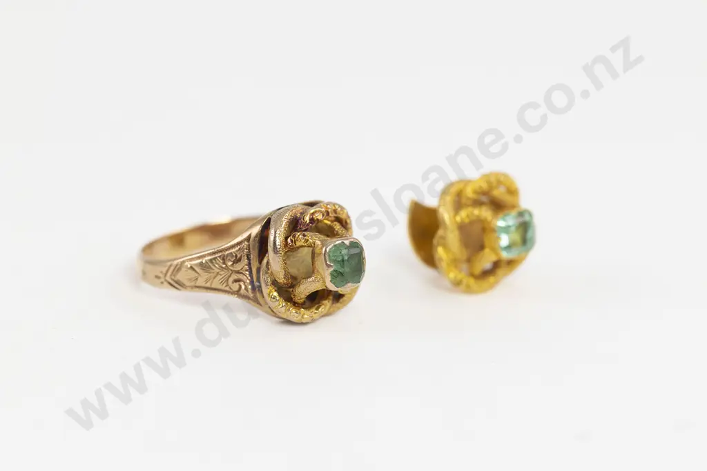 Victorian 18ct Single Emerald Fancy Ring Image 1++