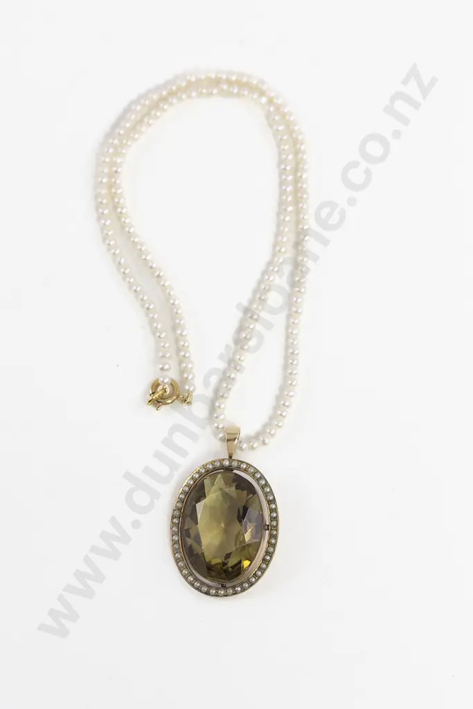 9ct Single Smokey Quartz Pendant Image 1++