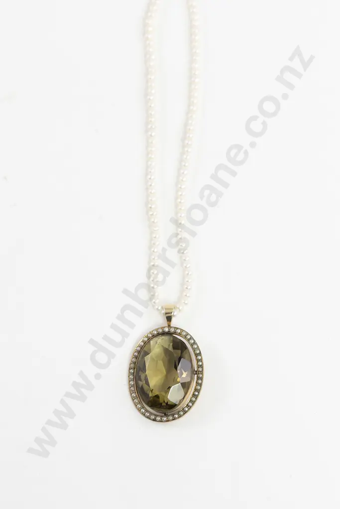 9ct Single Smokey Quartz Pendant Image 1++