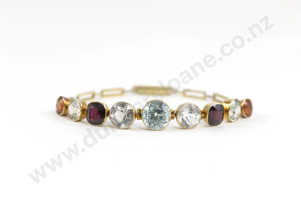 15ct Nine Stone Multi-Gem Bracelet Image 1++