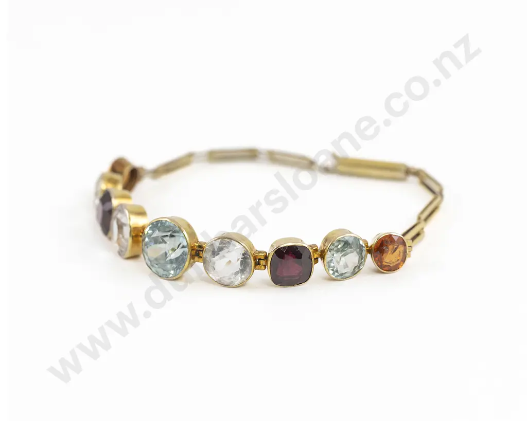 15ct Nine Stone Multi-Gem Bracelet Image 1++