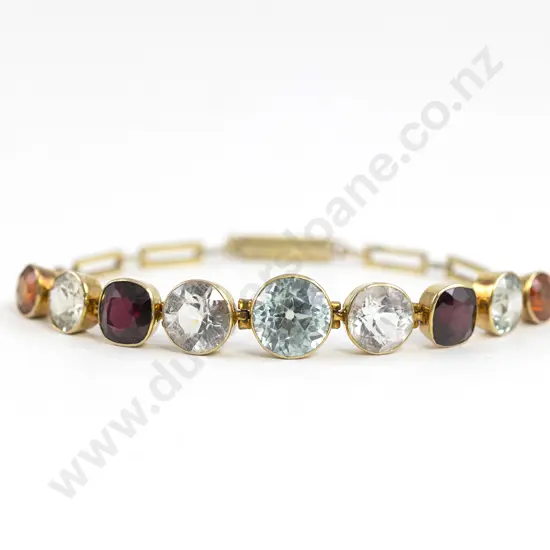 15ct Nine Stone Multi-Gem Bracelet