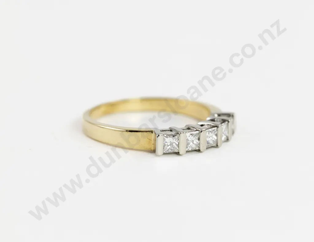 18ct Five Stone Diamond Eternity Band Ring Image 1++