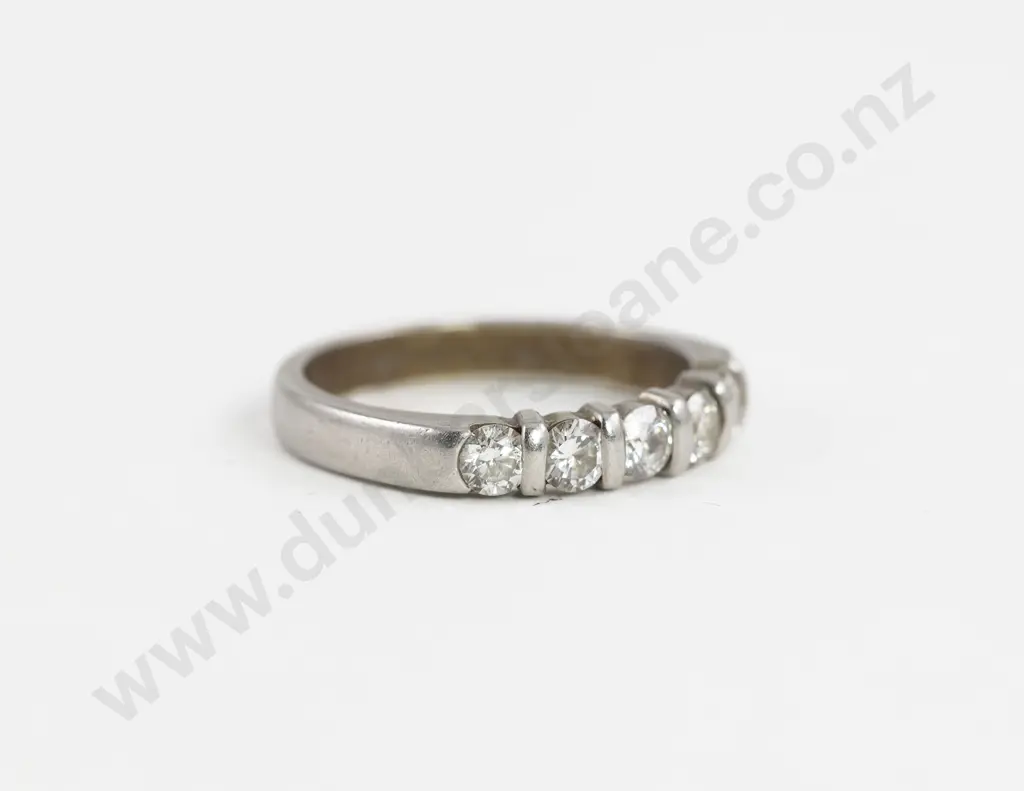 All Platinum Six Stone Diamond Eternity Ring Image 1++