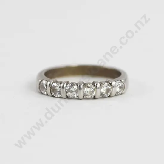 All Platinum Six Stone Diamond Eternity Ring