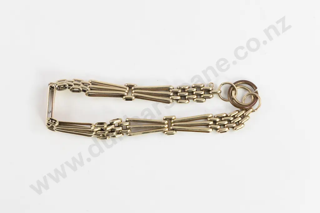 9ct Gate Link Design Bracelet Image 1++