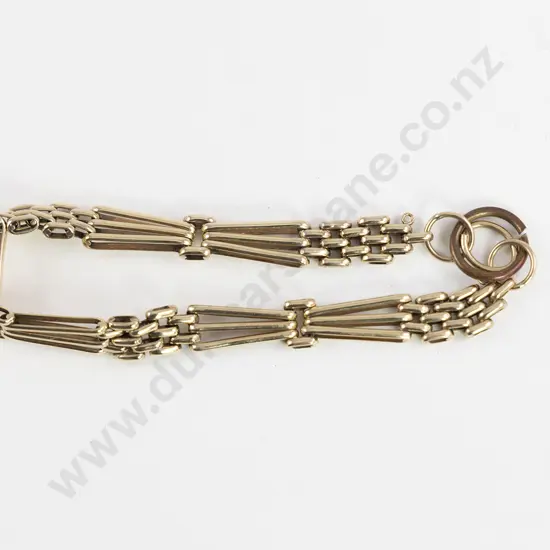 9ct Gate Link Design Bracelet