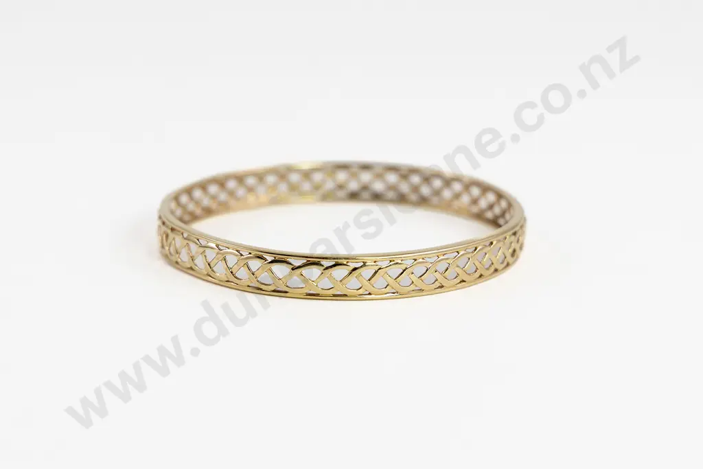 9ct Celtic Design Twist/Knot Bangle Image 1++