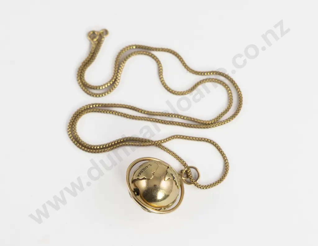 14ct World Globe Pendant Image 1++
