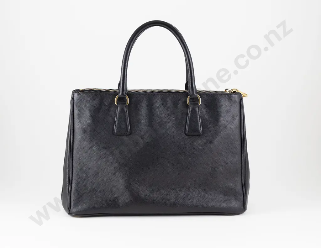 Black Prada Saffiano Lux Galleria Satchel Image 1++