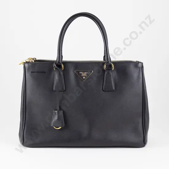 Black Prada Saffiano Lux Galleria Satchel