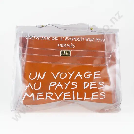 Hermes Clear Kelly Souvenir Beach Bag