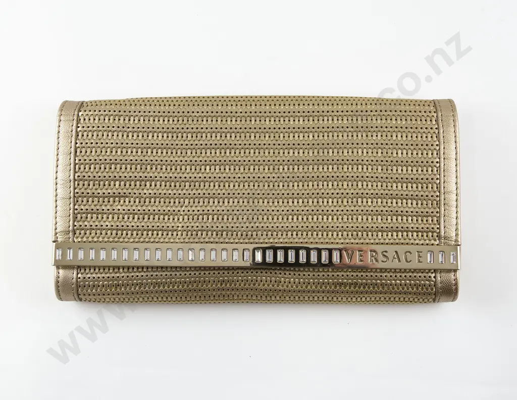 Versace Gold Clutch Bag Image 1++