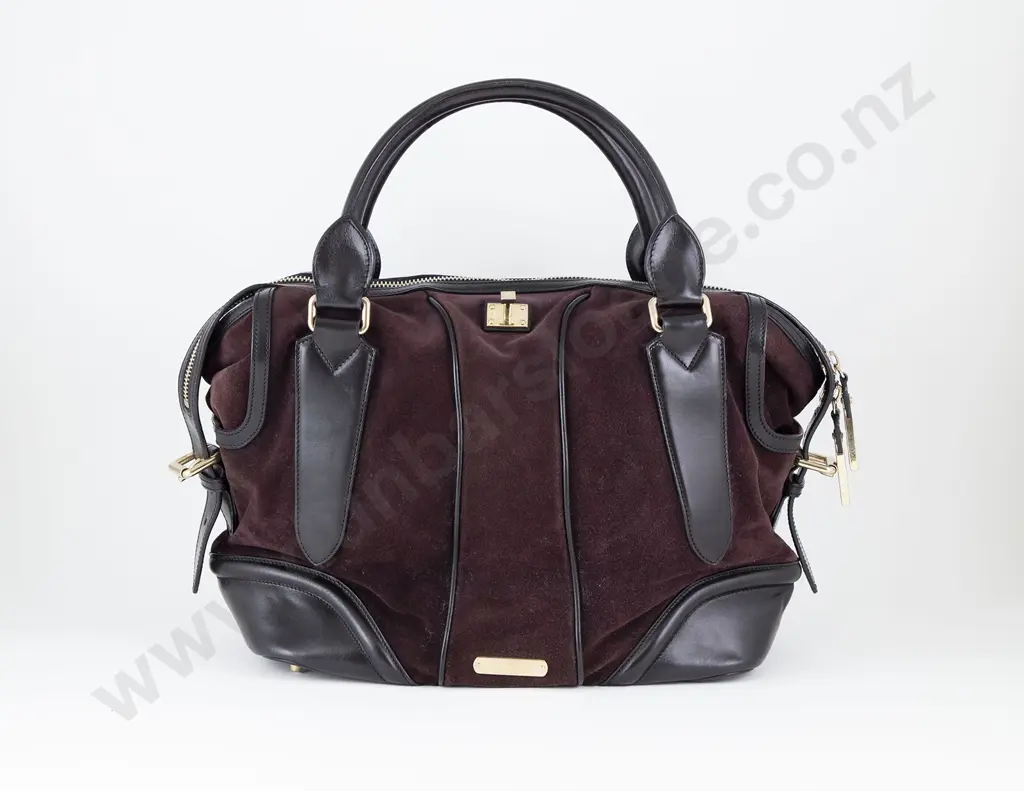 Burberry Suede Travel Bag Image 1++